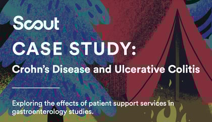 The Scout logo above the title of our Case Study: Crohn's Disease and Ulcerative Colitis.