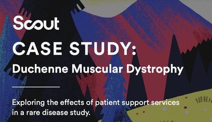 The Scout logo above the title of our Case Study: Duchenne Muscular Dystrophy.