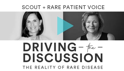 Rare Patient Voice's Pam Cusick and KimberLee Heidmann above the title 
